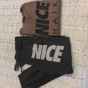 Alex and Chloe lounge outfit